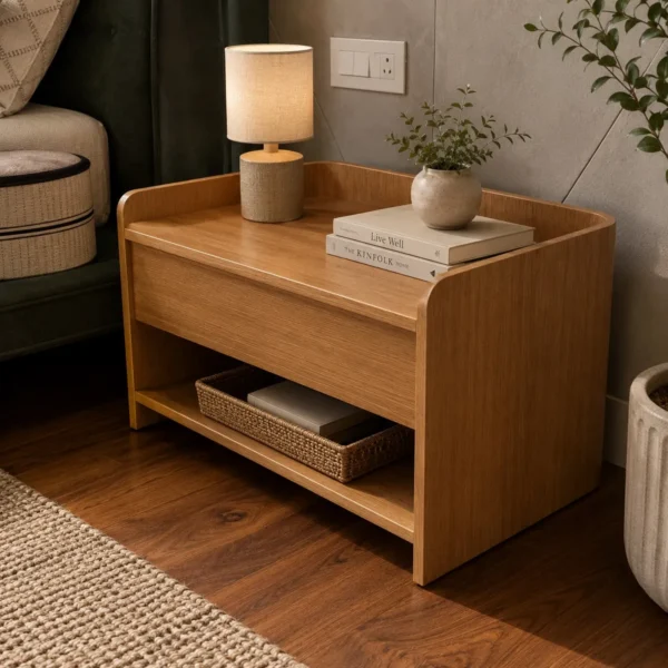 Pearl Bedside Table in room